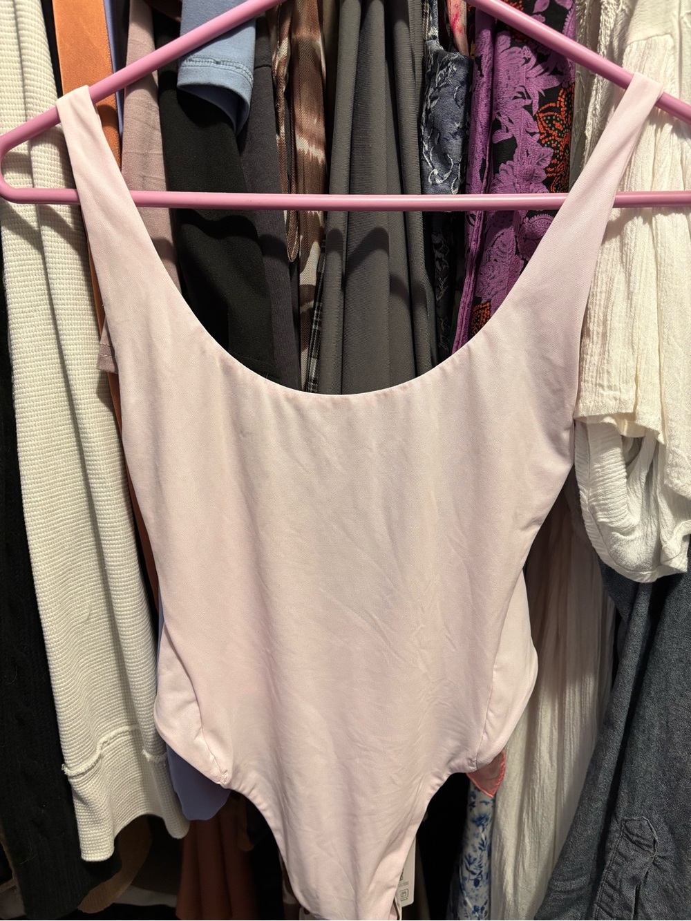 lululemon athletica Light Pink Nulu Mesh WunderMost Bodysuit